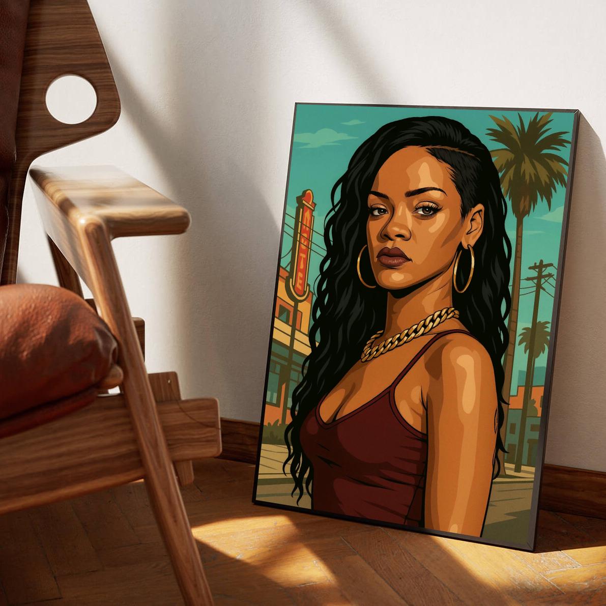 Rihanna Pop Art poster sfeerbeeld 1