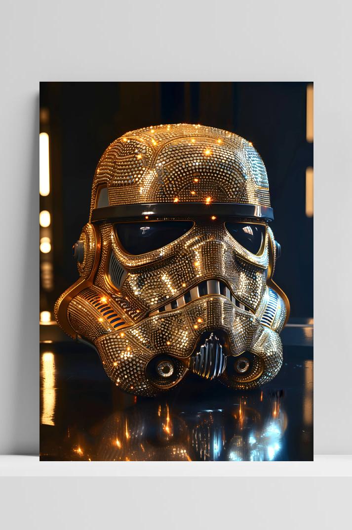 Stormtrooper Masker op 3mm aluminium dibond