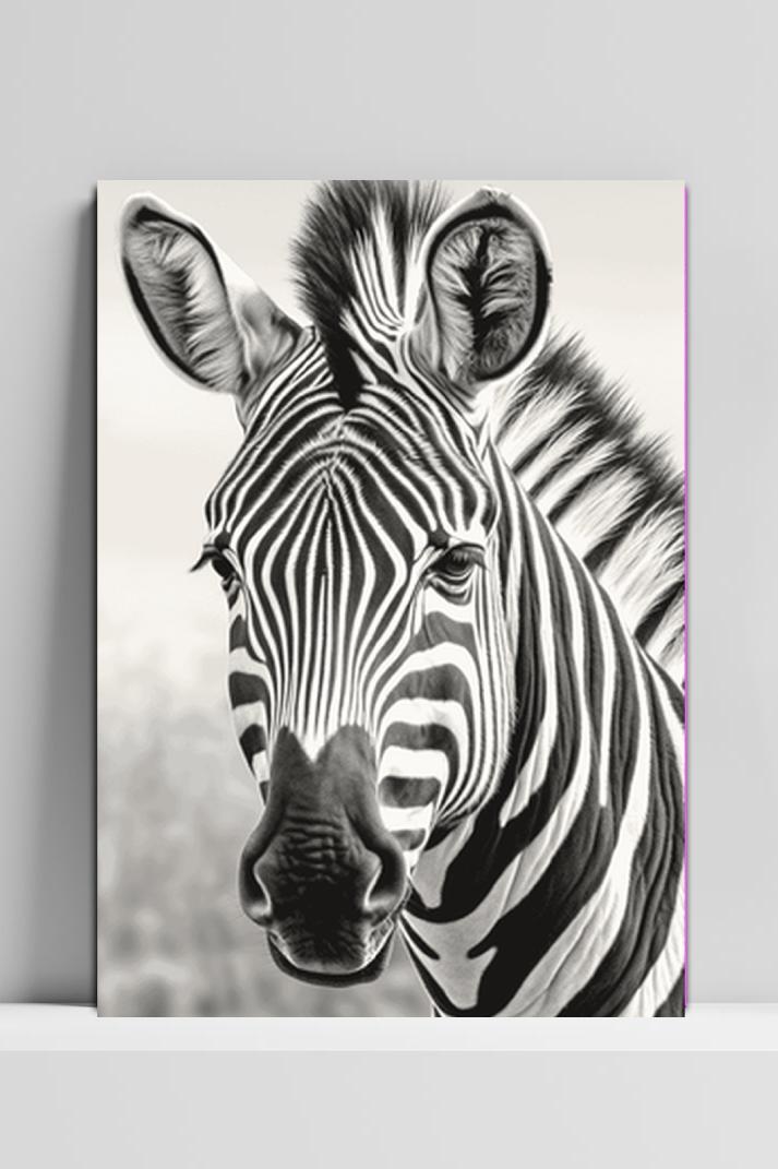 Zebra Afrika op 3mm aluminium dibond