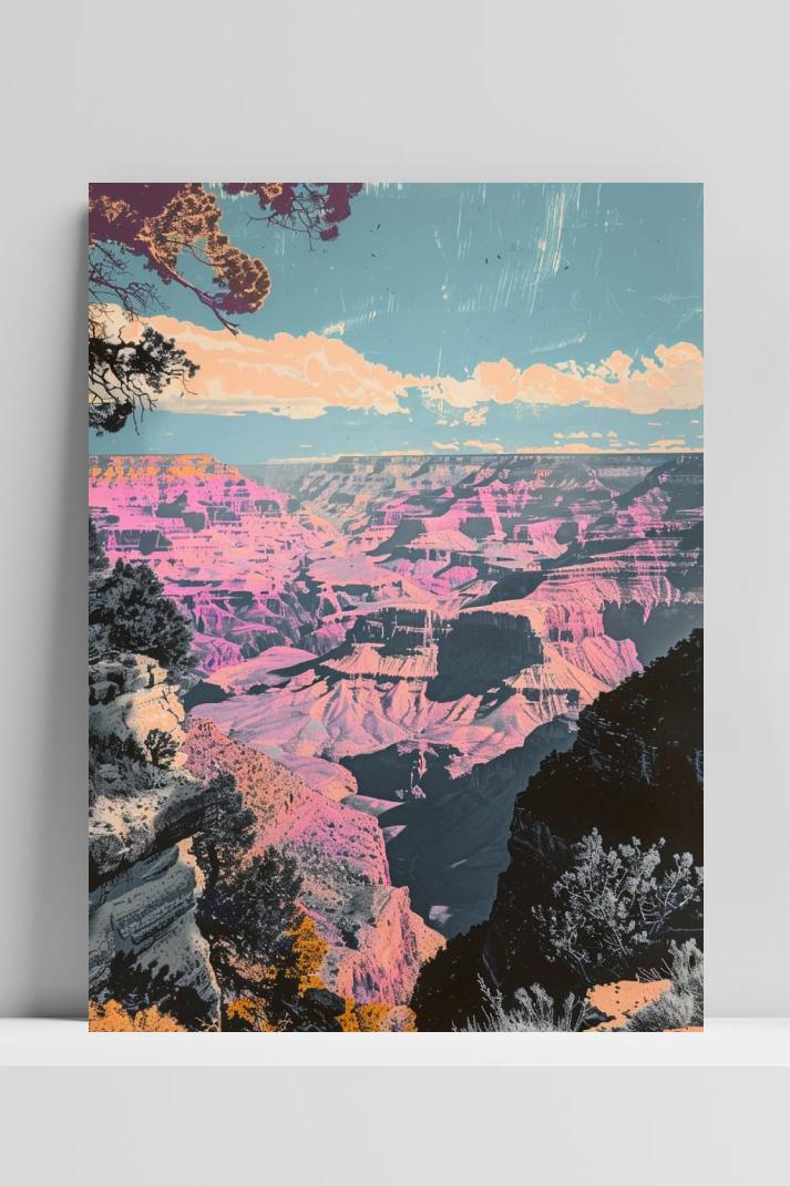 Grand Canyon op 3mm aluminium dibond
