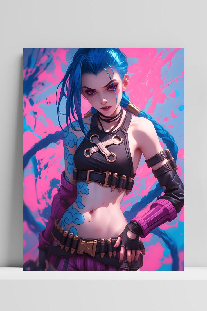 Jinx Tatoeage op 3mm aluminium dibond