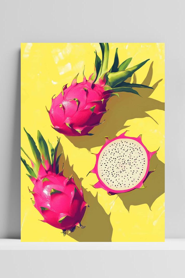 Drakenfruit Tatsuro Kiuchi op 3mm aluminium dibond