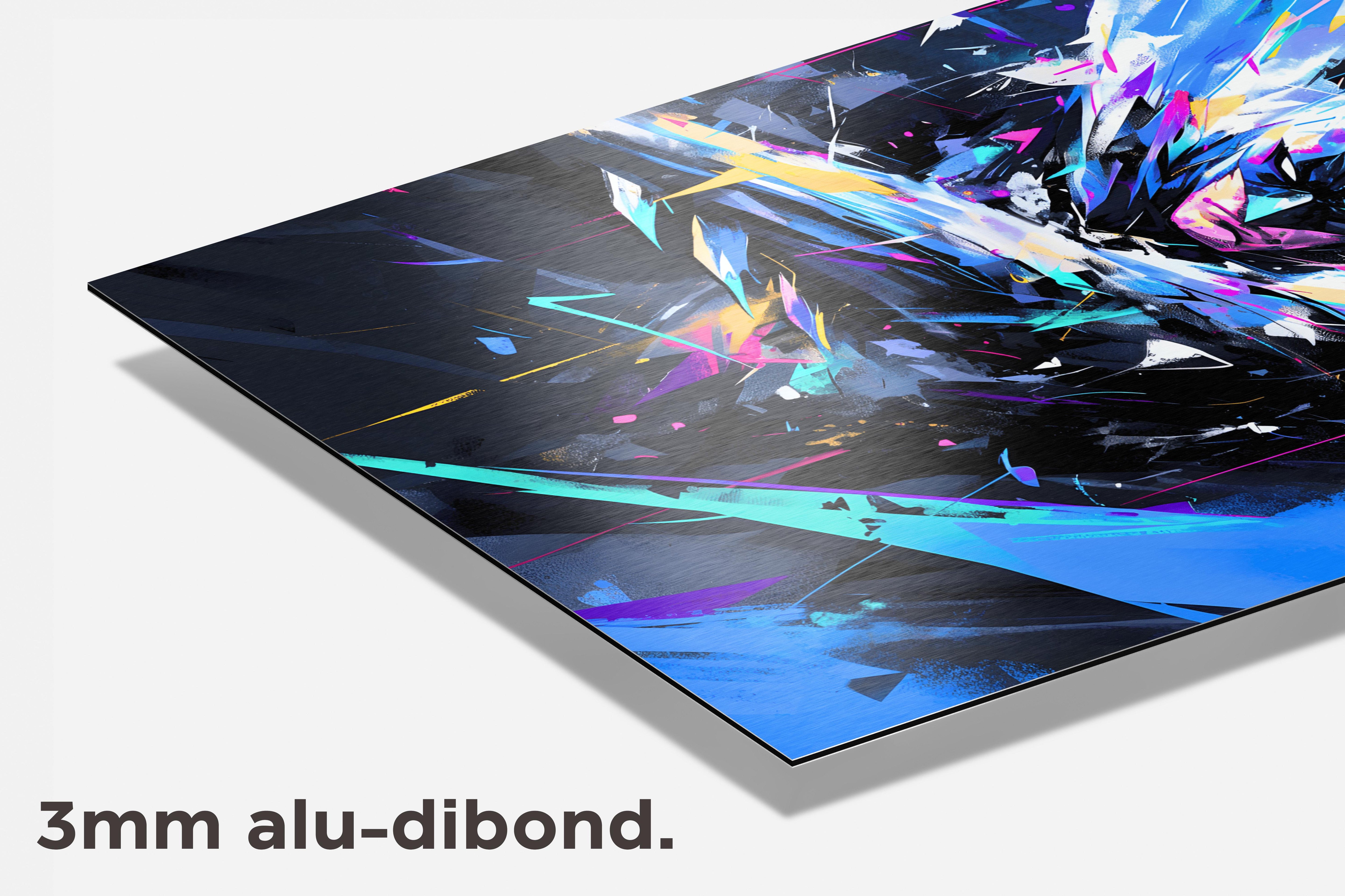 Blauwe Batman dibond detail