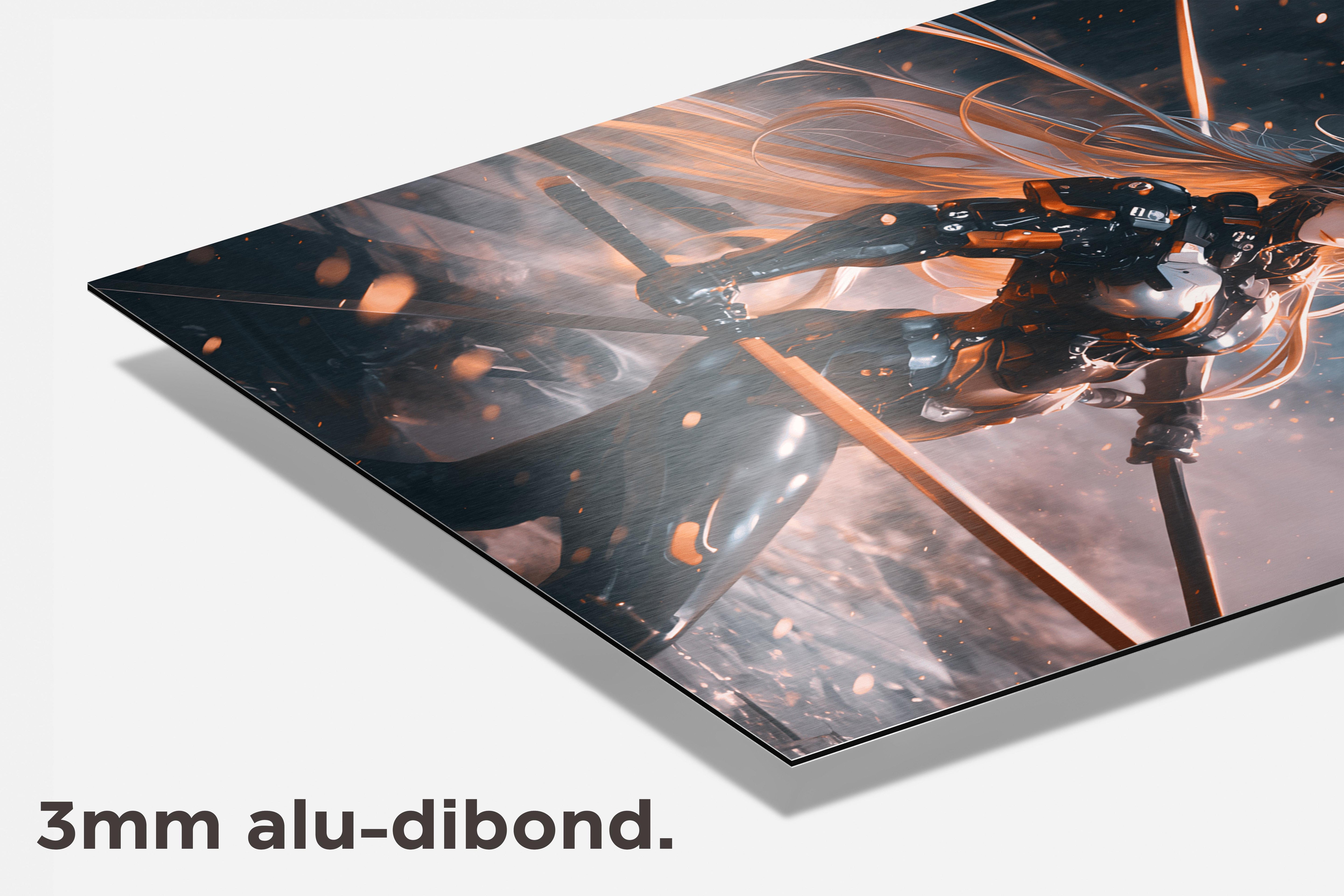 Biomech Anime dibond detail