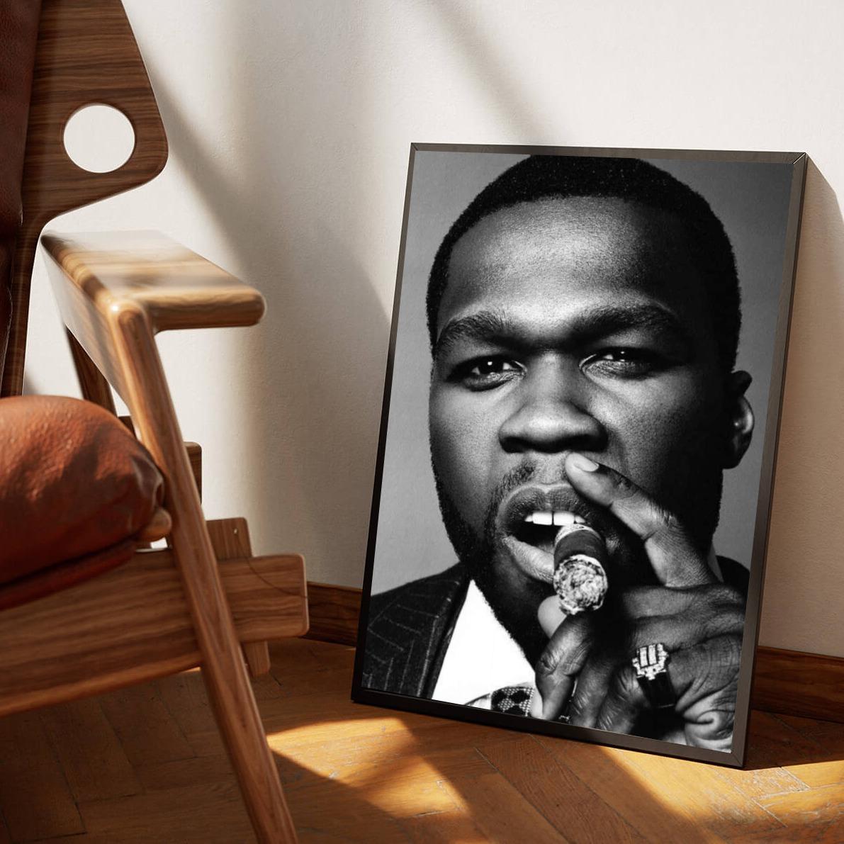50 Cent Cigar B&W poster sfeerbeeld 1