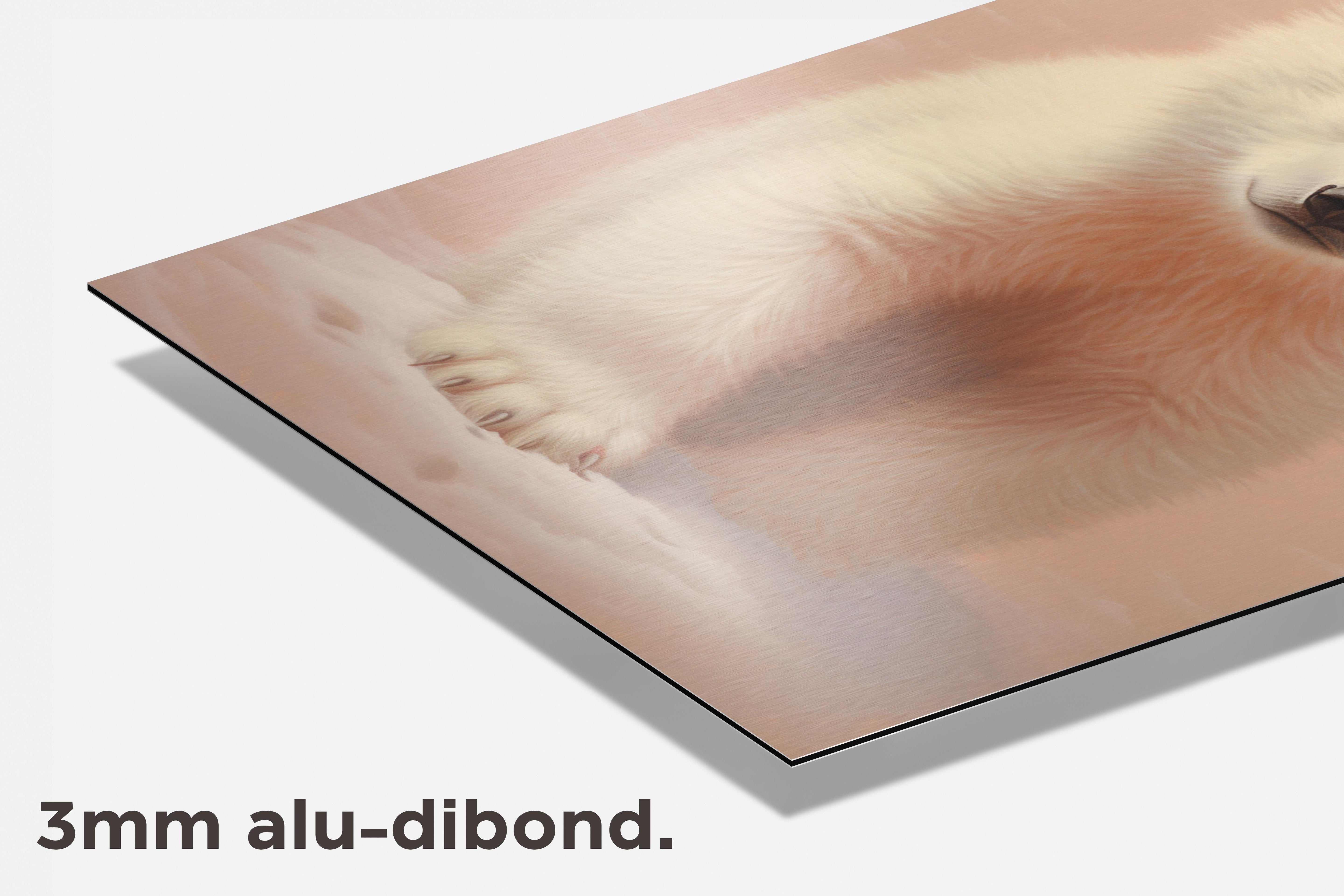 Baby Ijsbeer Roze dibond detail
