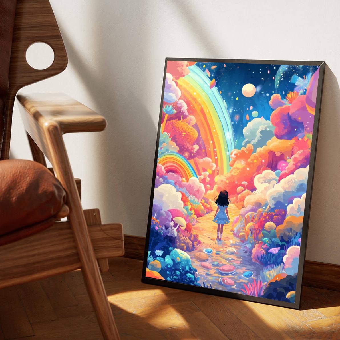 Girl Nature Colorful poster van 25 Artstreet