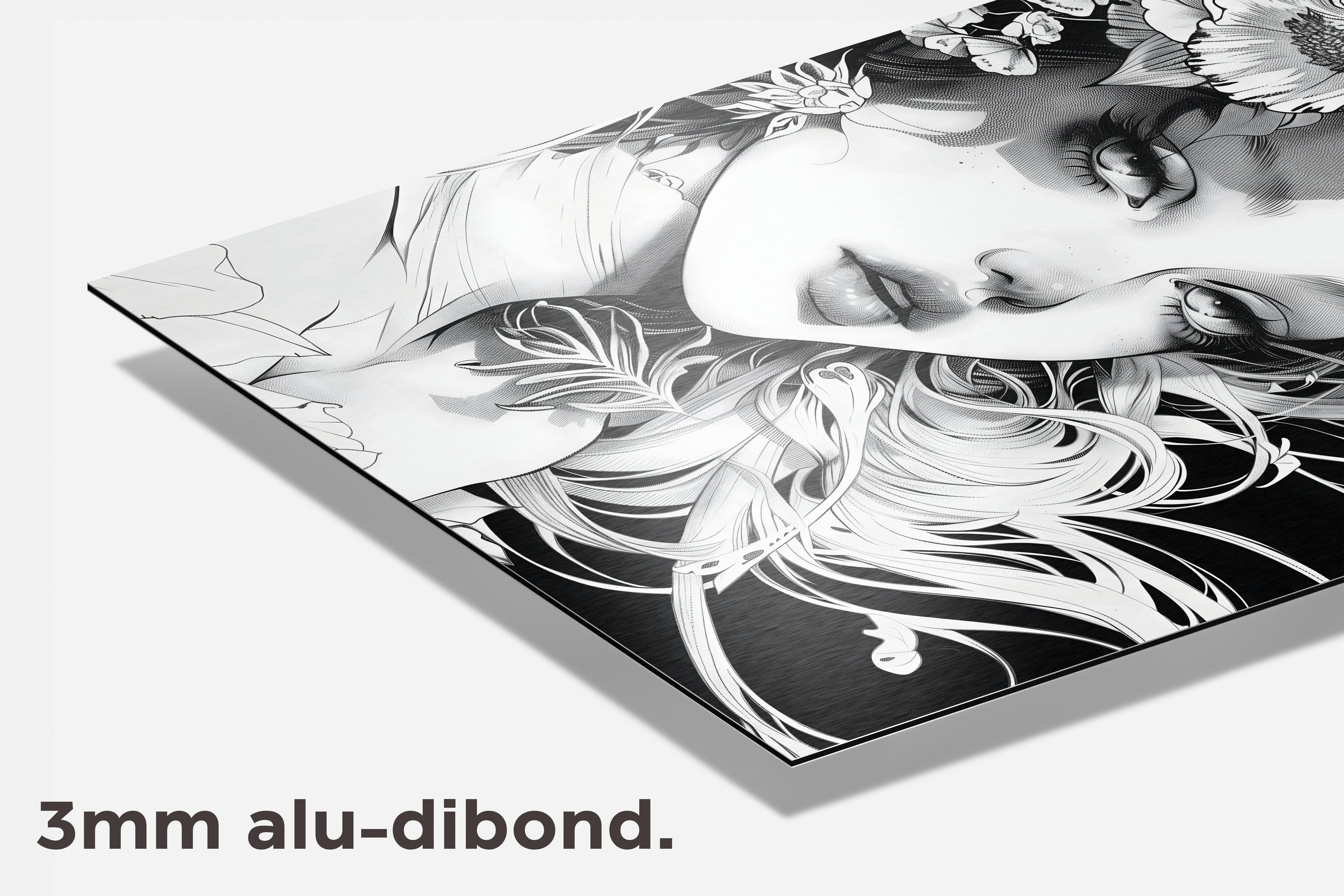 Zwart-Wit Portret dibond detail