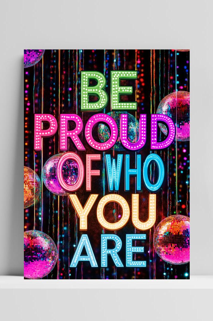 Be Proud op 3mm aluminium dibond
