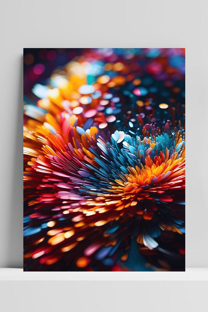 Bloem van Dichtbij op 3mm aluminium dibond