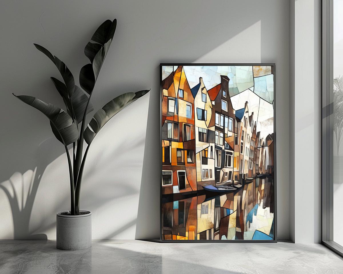 Amsterdam Canal Mosaic poster van 25 Artstreet