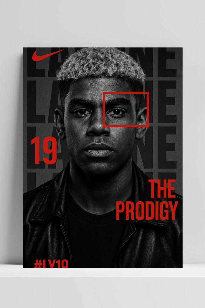 Lamine Yamal The Prodigy op 3mm aluminium dibond