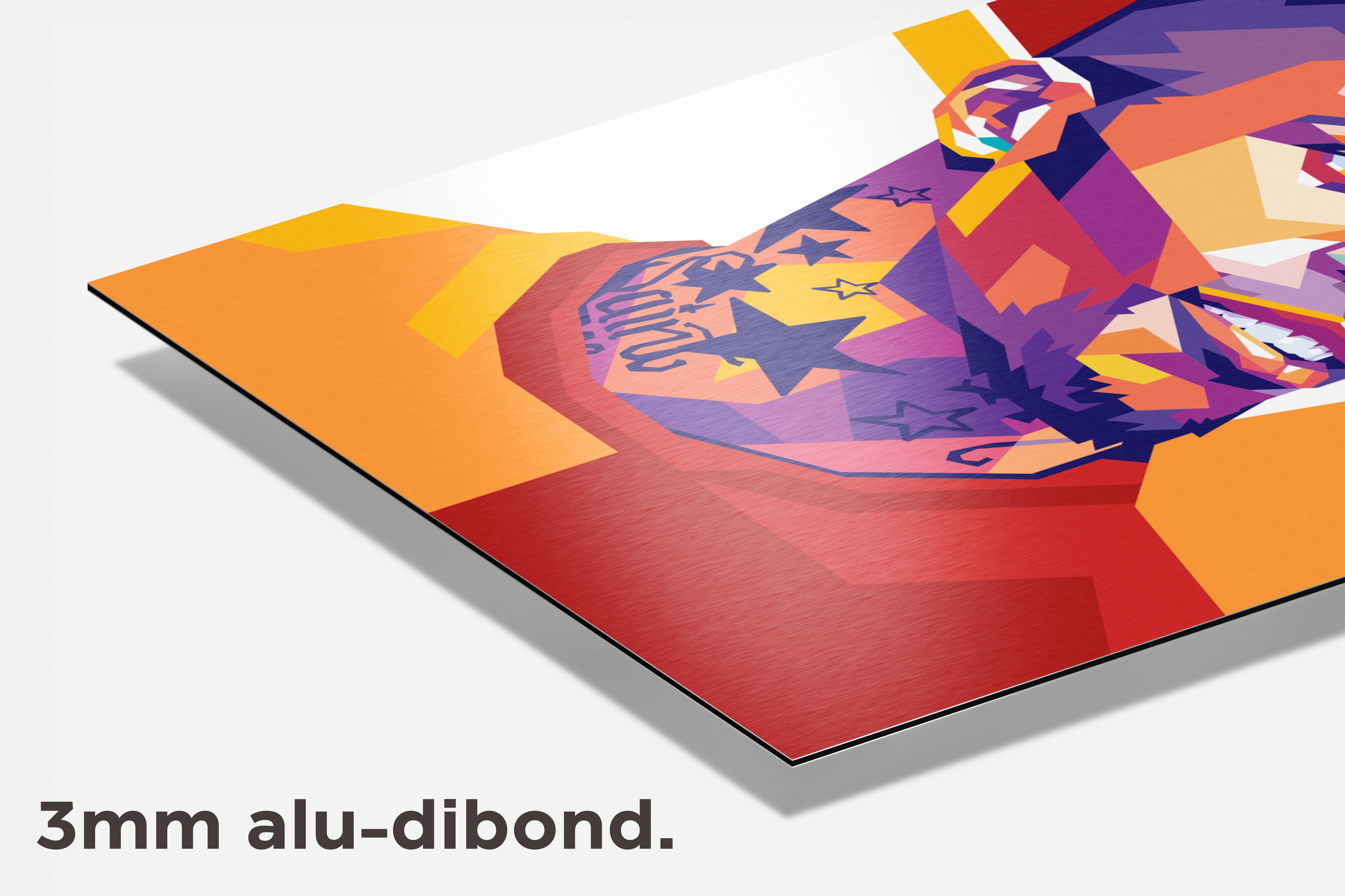 Wilfried Zaha Pop Art dibond detail
