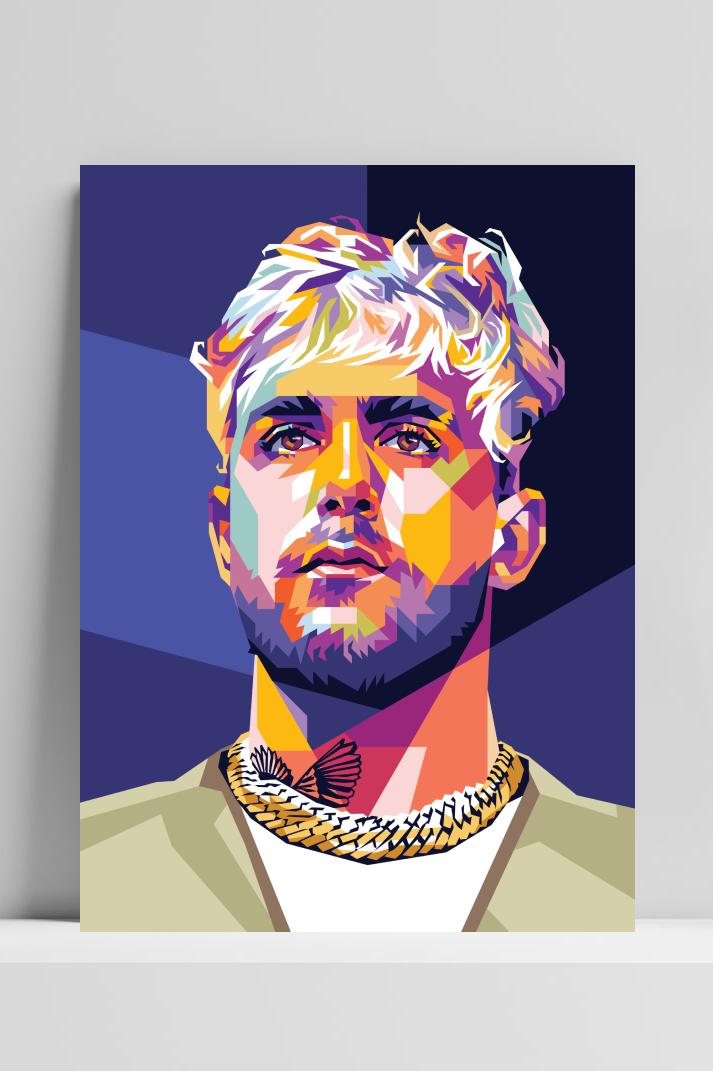 Jake Paul op 3mm aluminium dibond