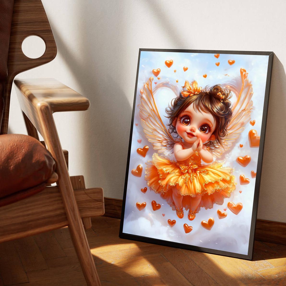 Baby Angel en un interior