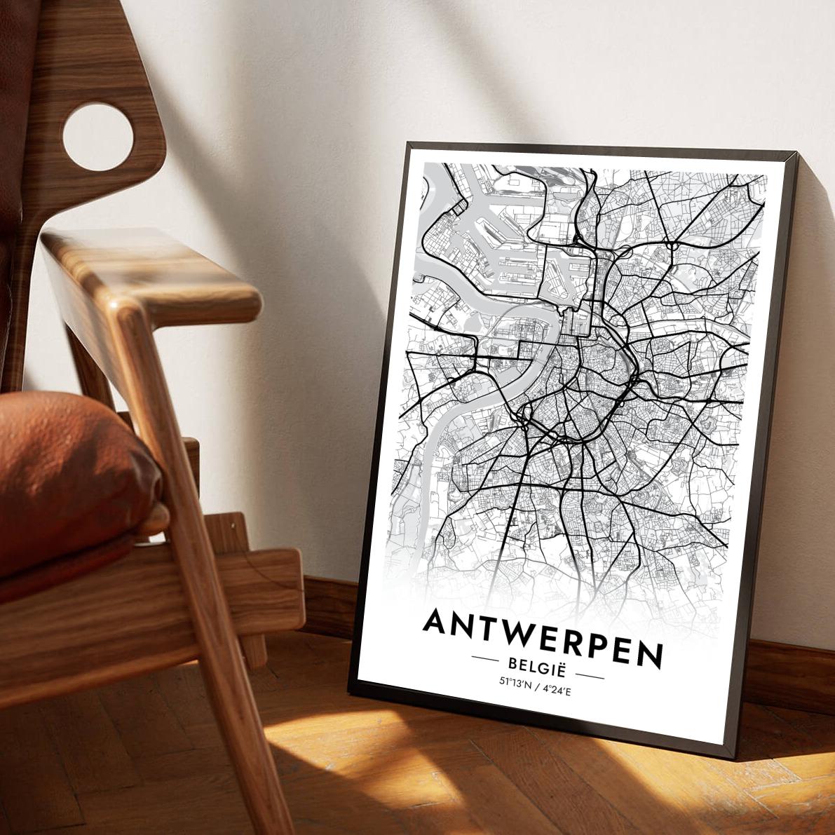 Antwerpen Wit poster sfeerbeeld 1
