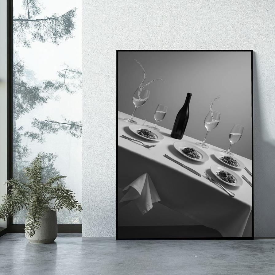 Fine Dining B&W poster sfeerbeeld 1
