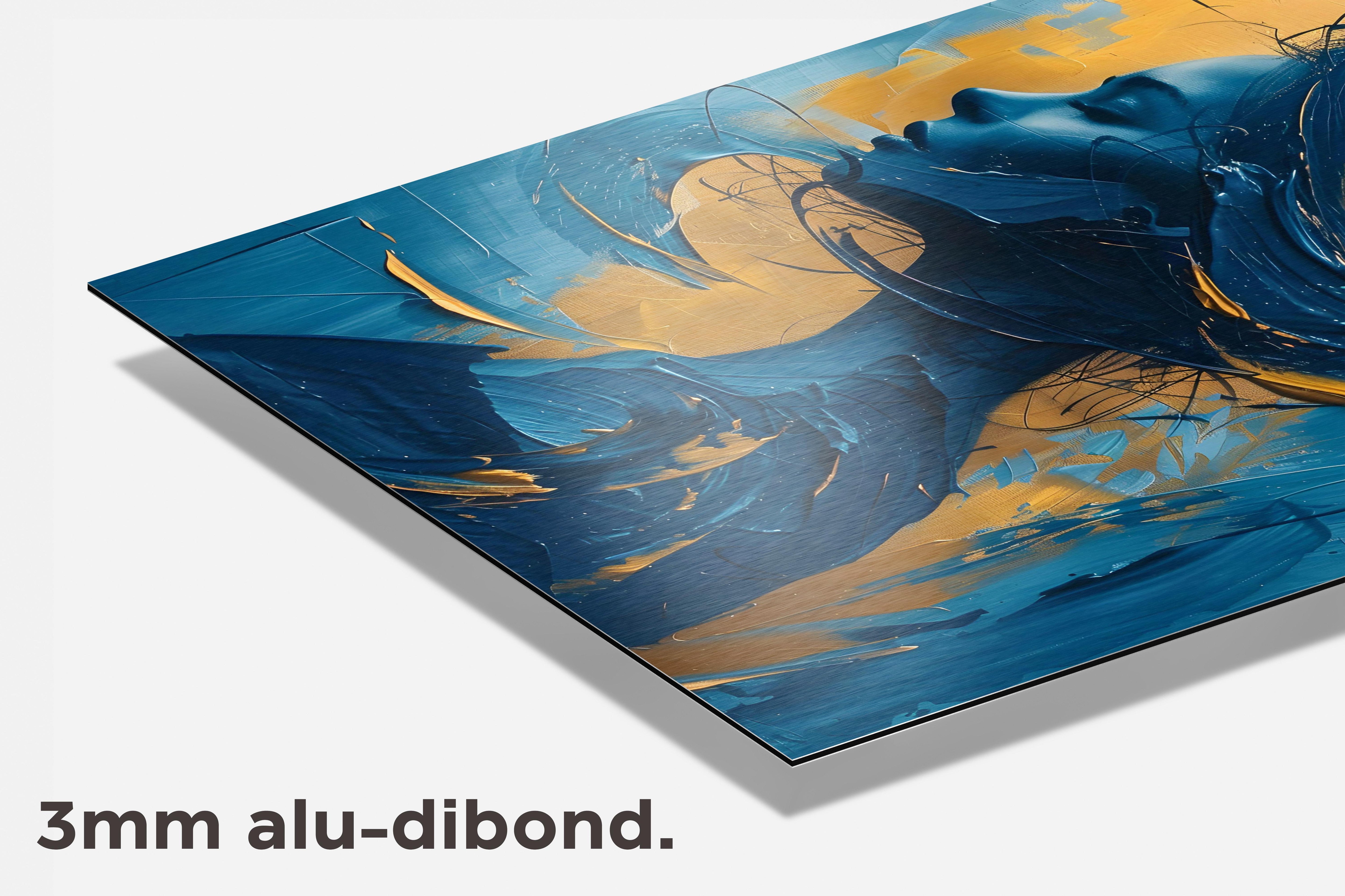 Vrouw Zijaanzicht dibond detail