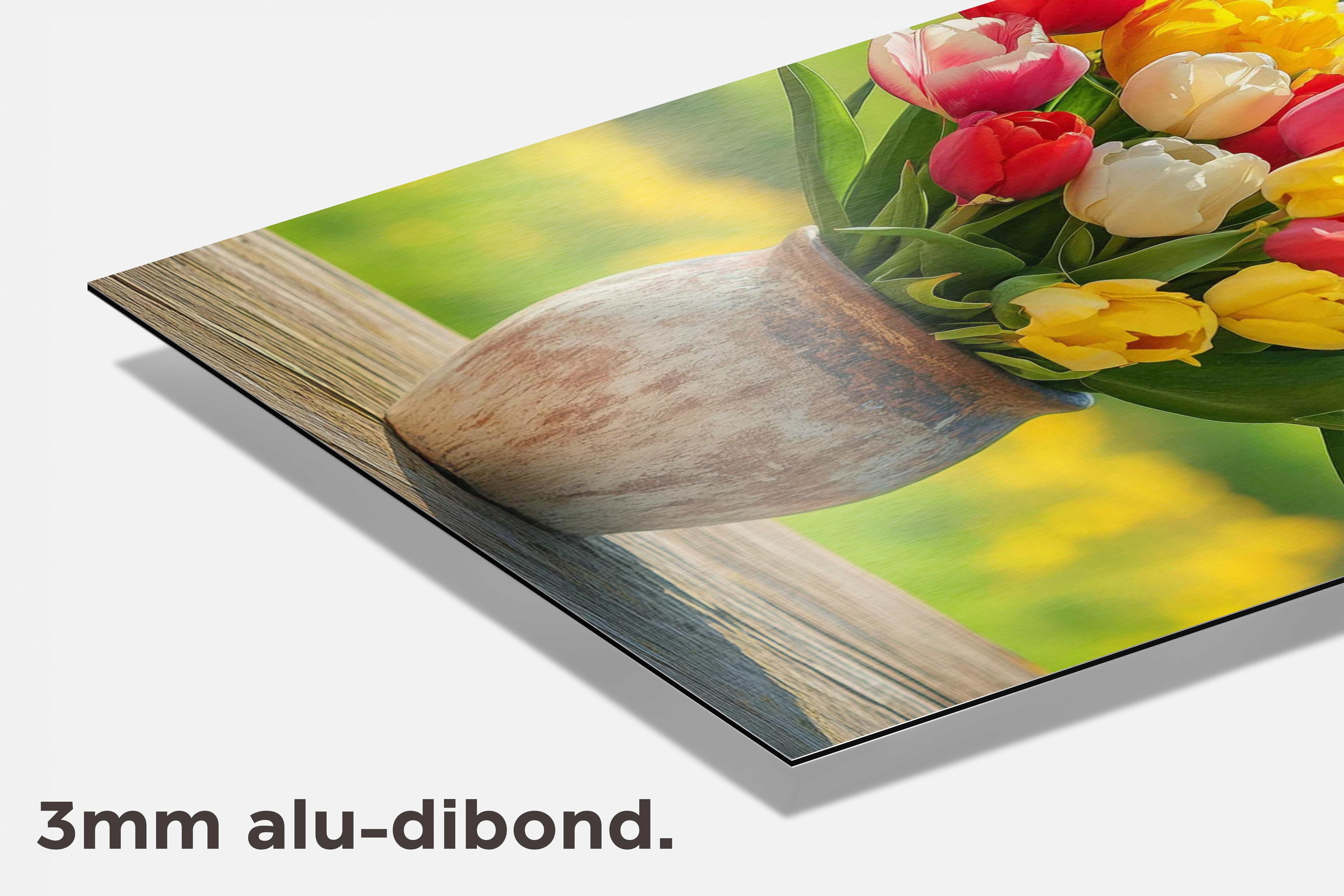 Tulpenboeket dibond detail