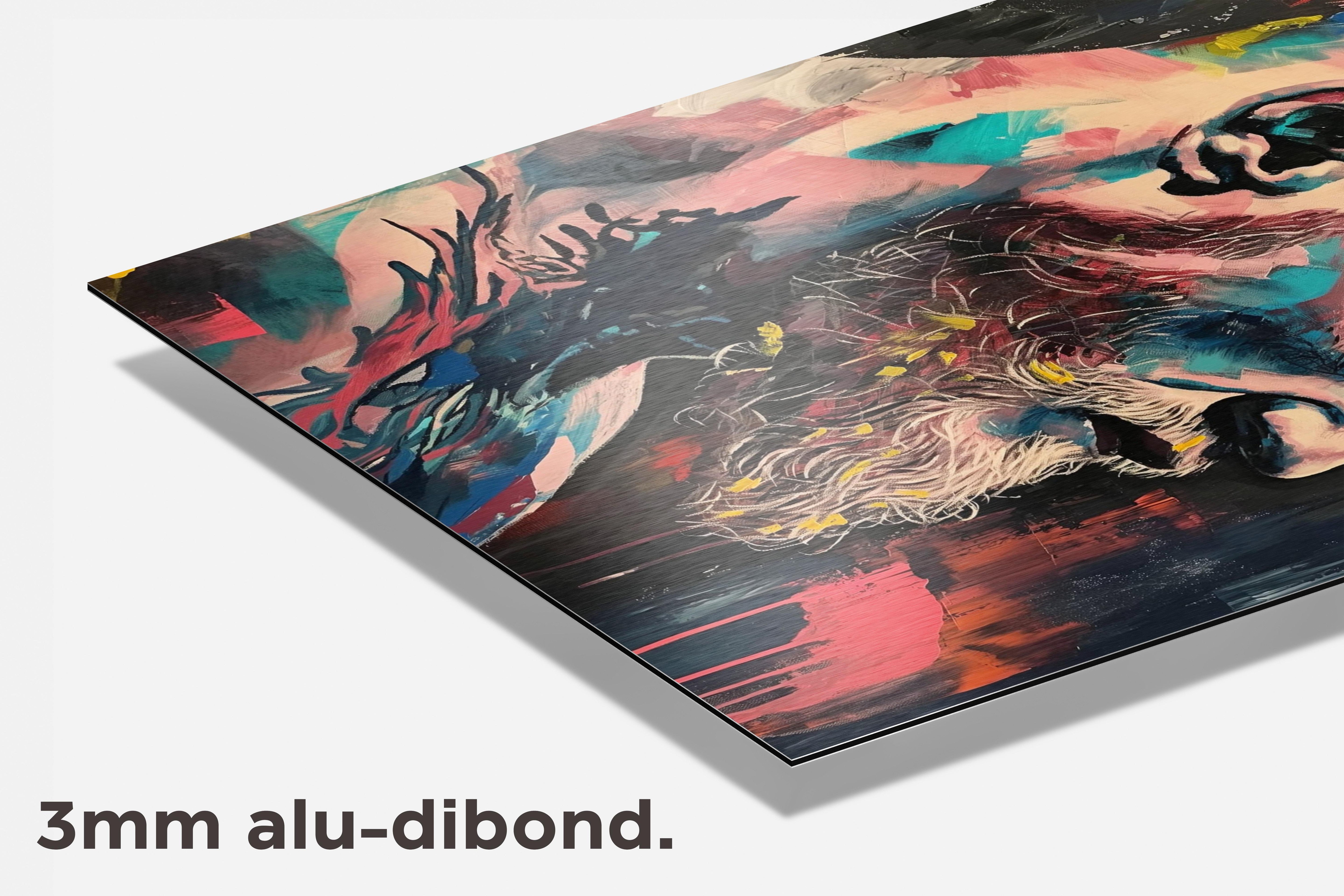 Conor McGregor Aquarel dibond detail