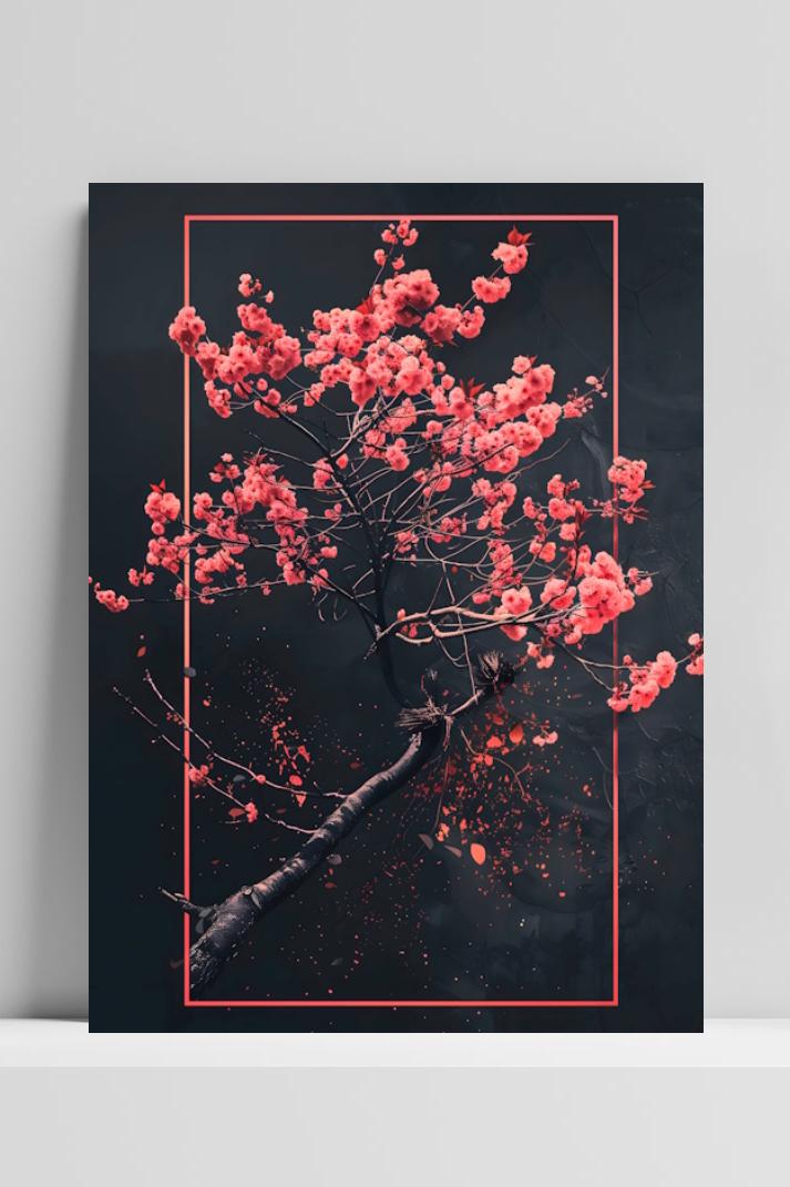 Kersenbloesem op 3mm aluminium dibond