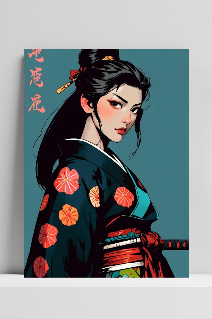 Kimono Samoerai op 3mm aluminium dibond