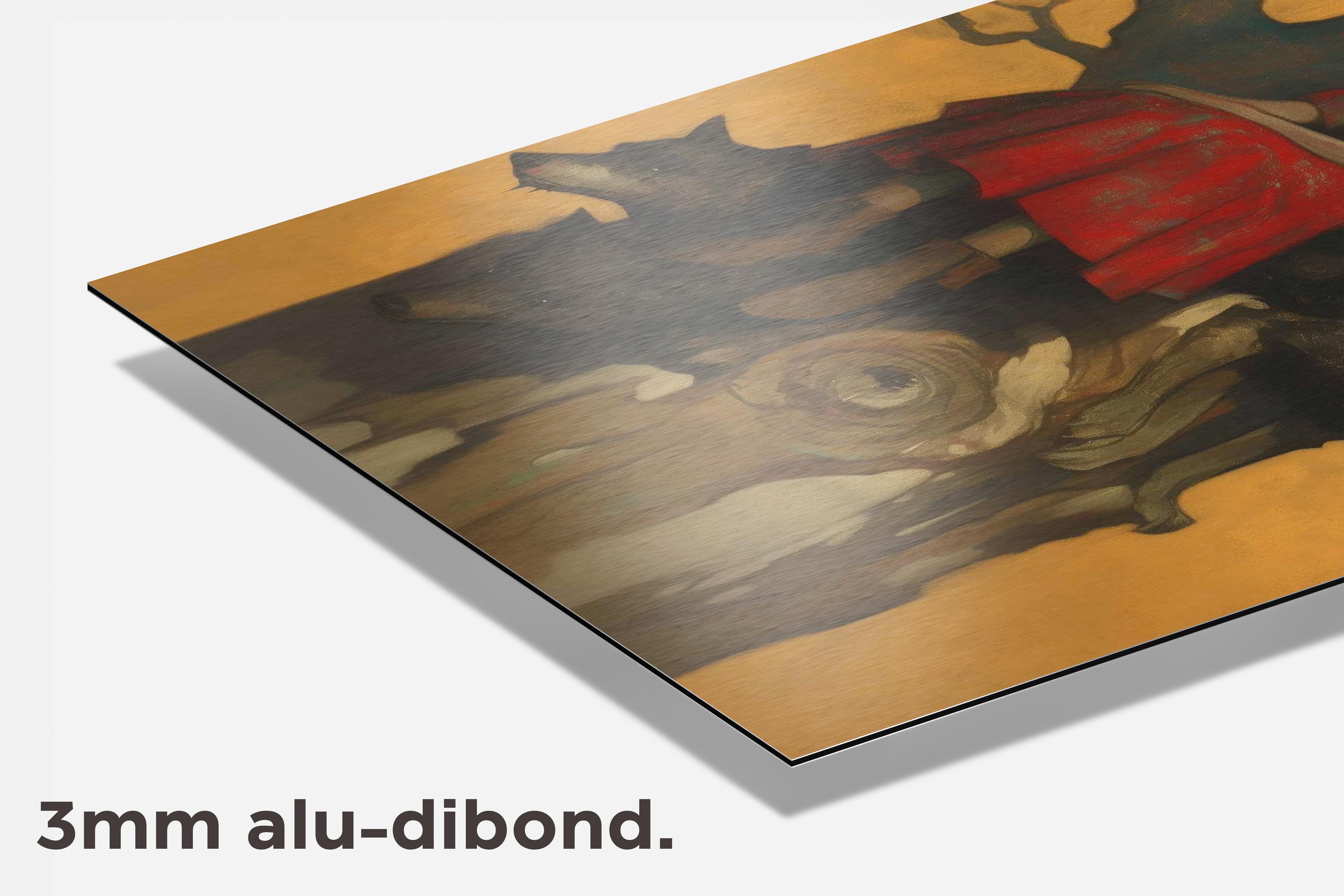 Roodkapje dibond detail