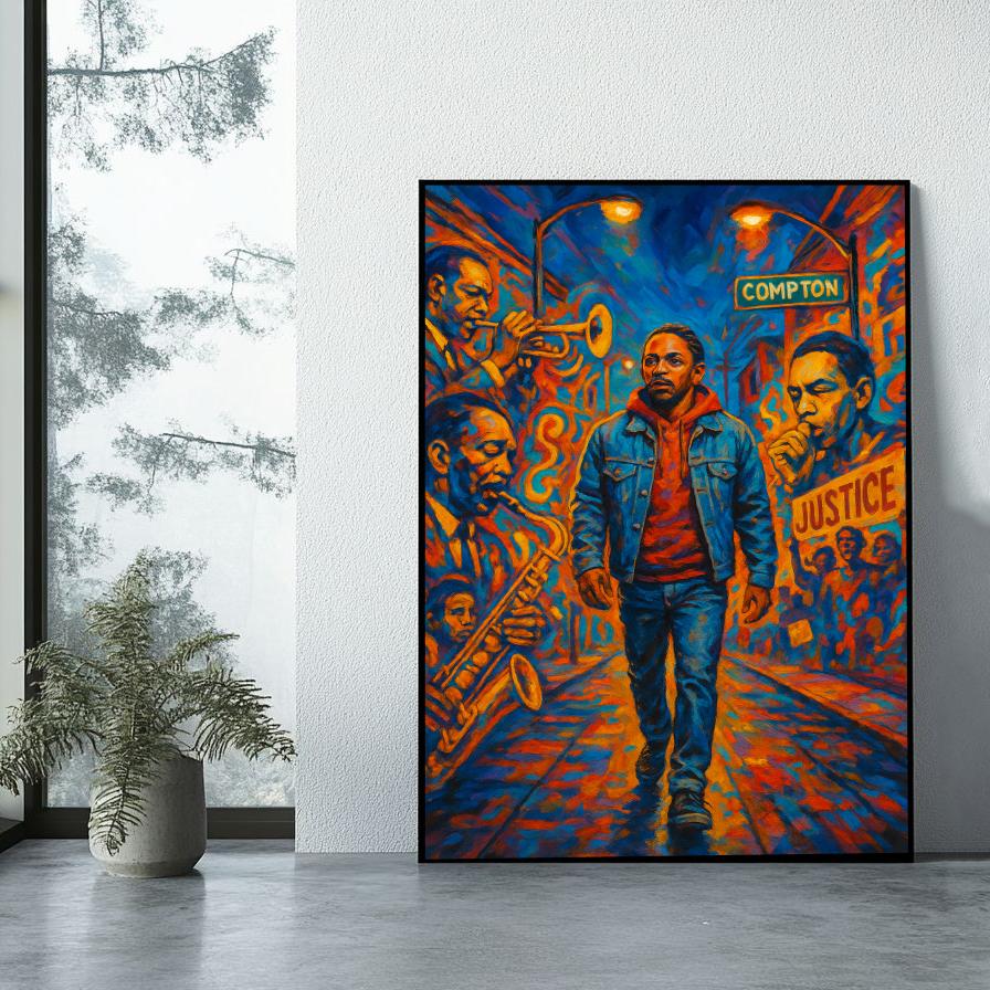 Kendrick Lamar Mural poster sfeerbeeld 1