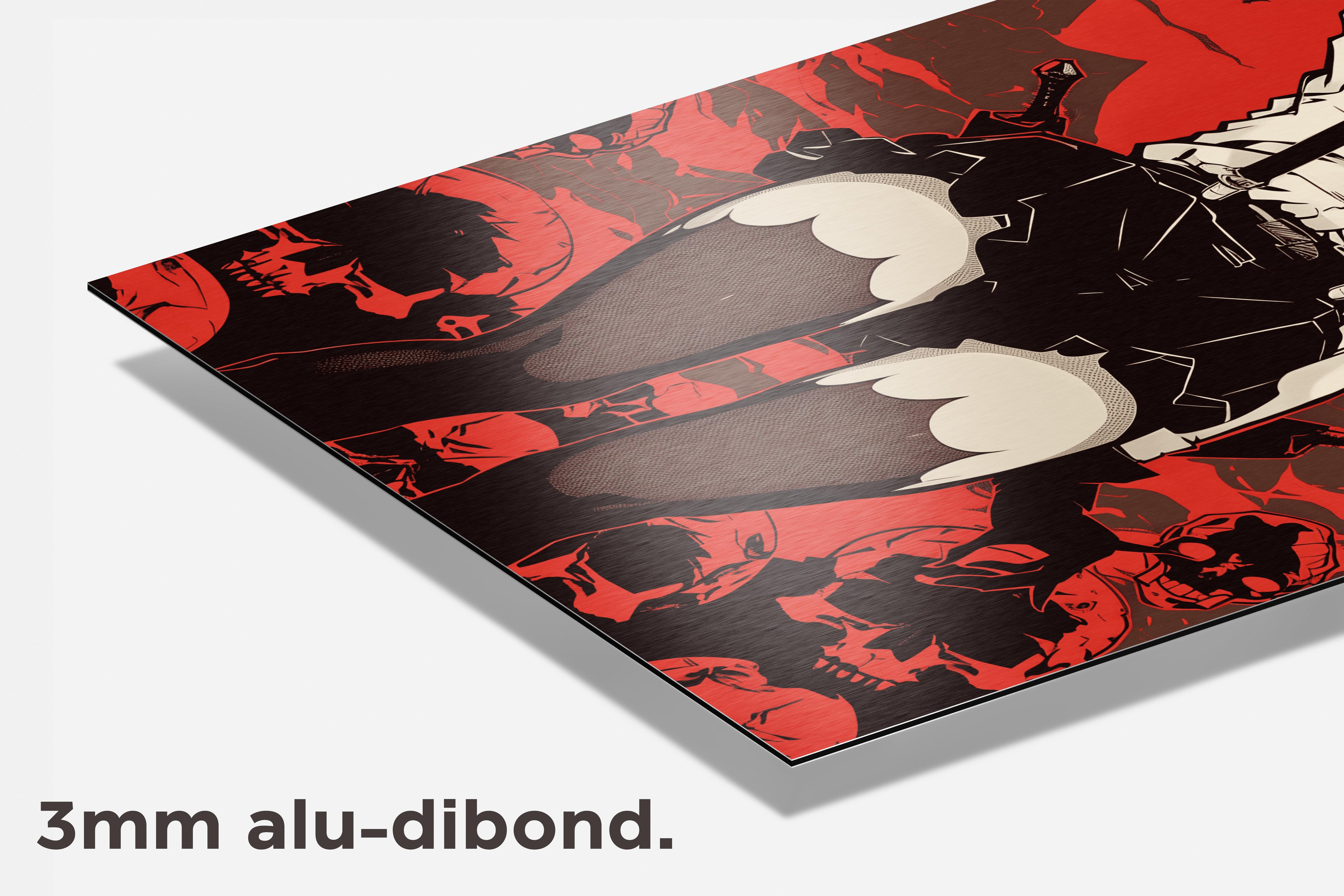 Meisje met Schedel dibond detail