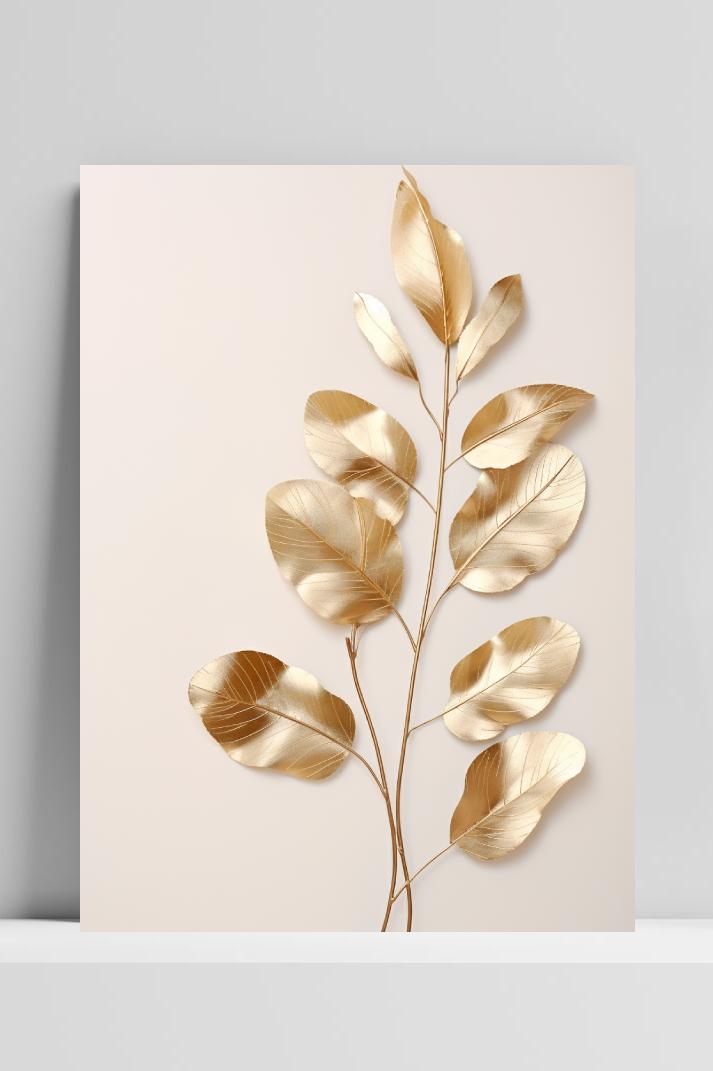 Gouden Blaadjes op 3mm aluminium dibond