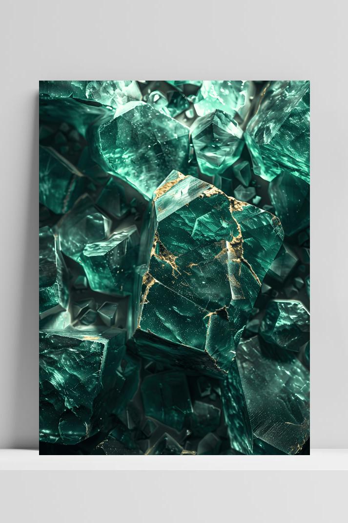 Jade Smaragd op 3mm aluminium dibond