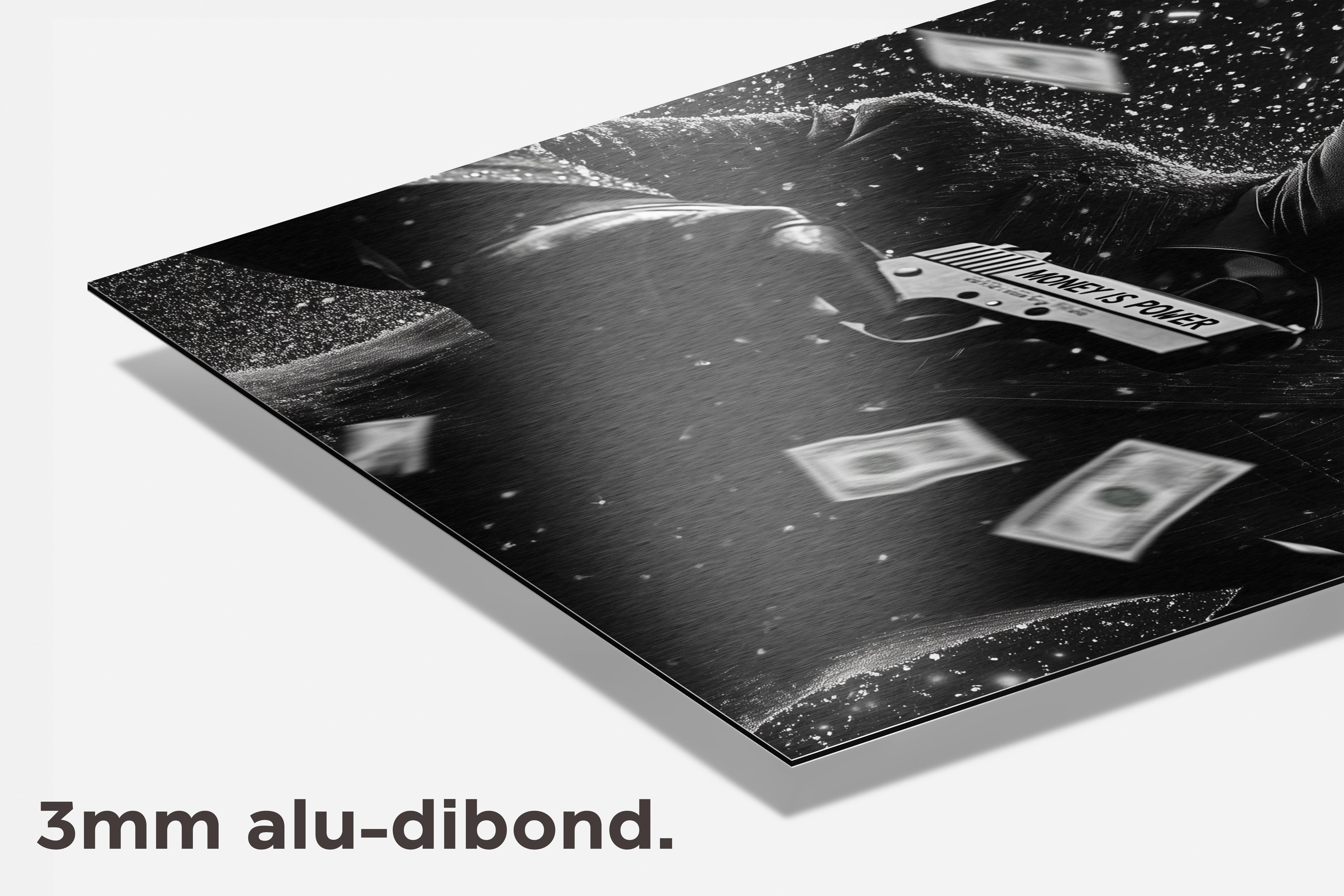 Money is Power dibond detail