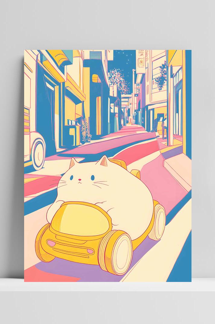 Dikke Kat op 3mm aluminium dibond