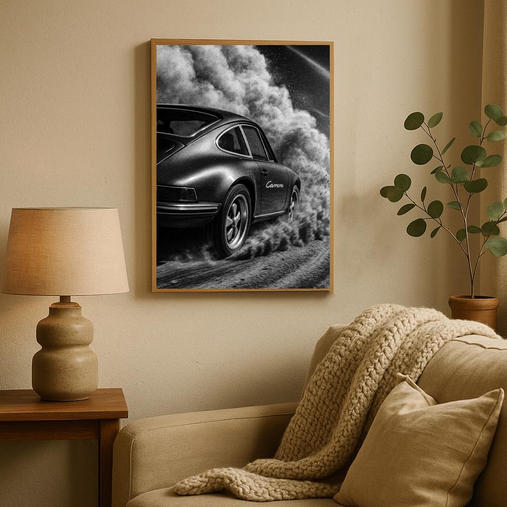 Carrera Car B&W poster sfeerbeeld 2
