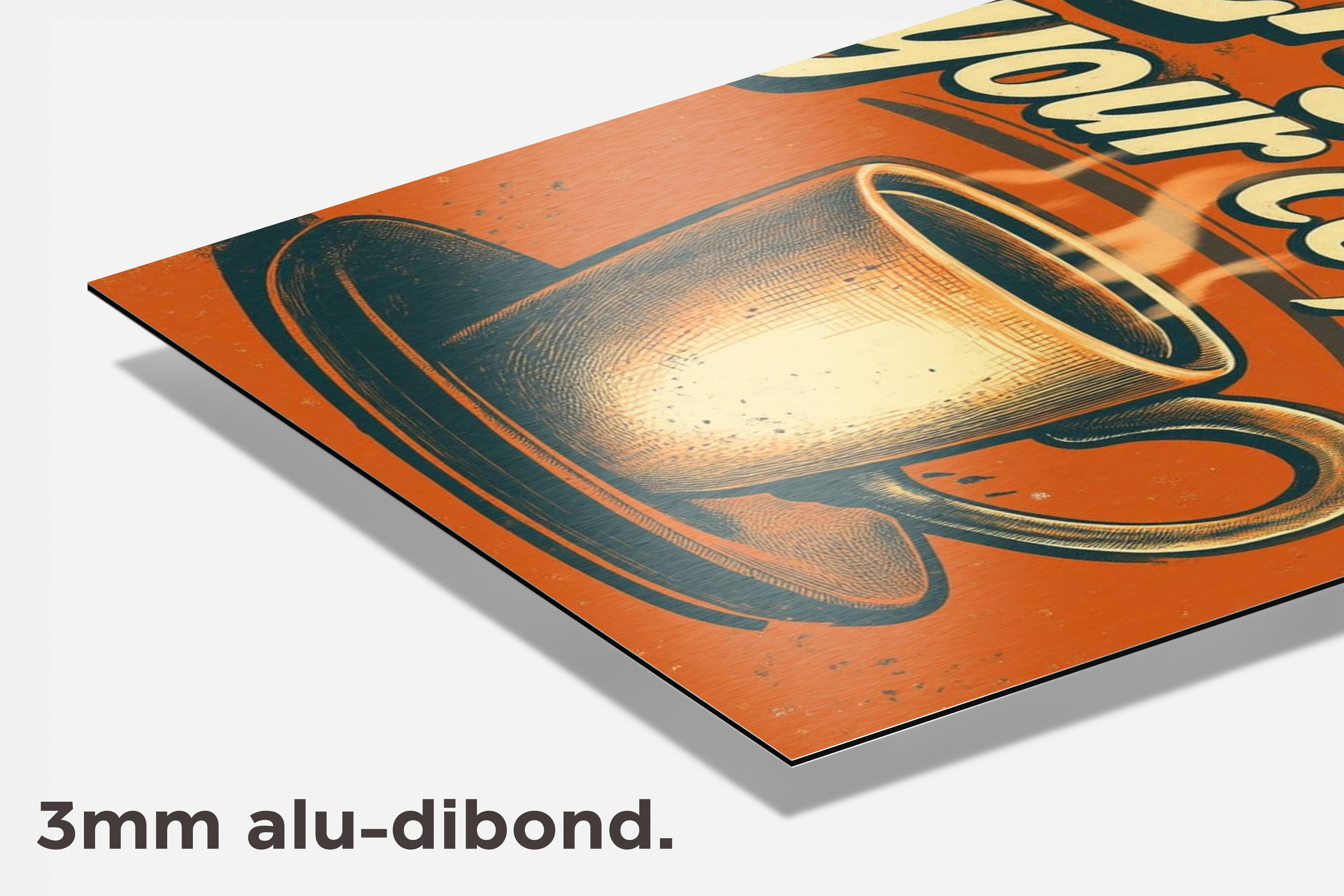 Enjoy your Coffee dibond detail