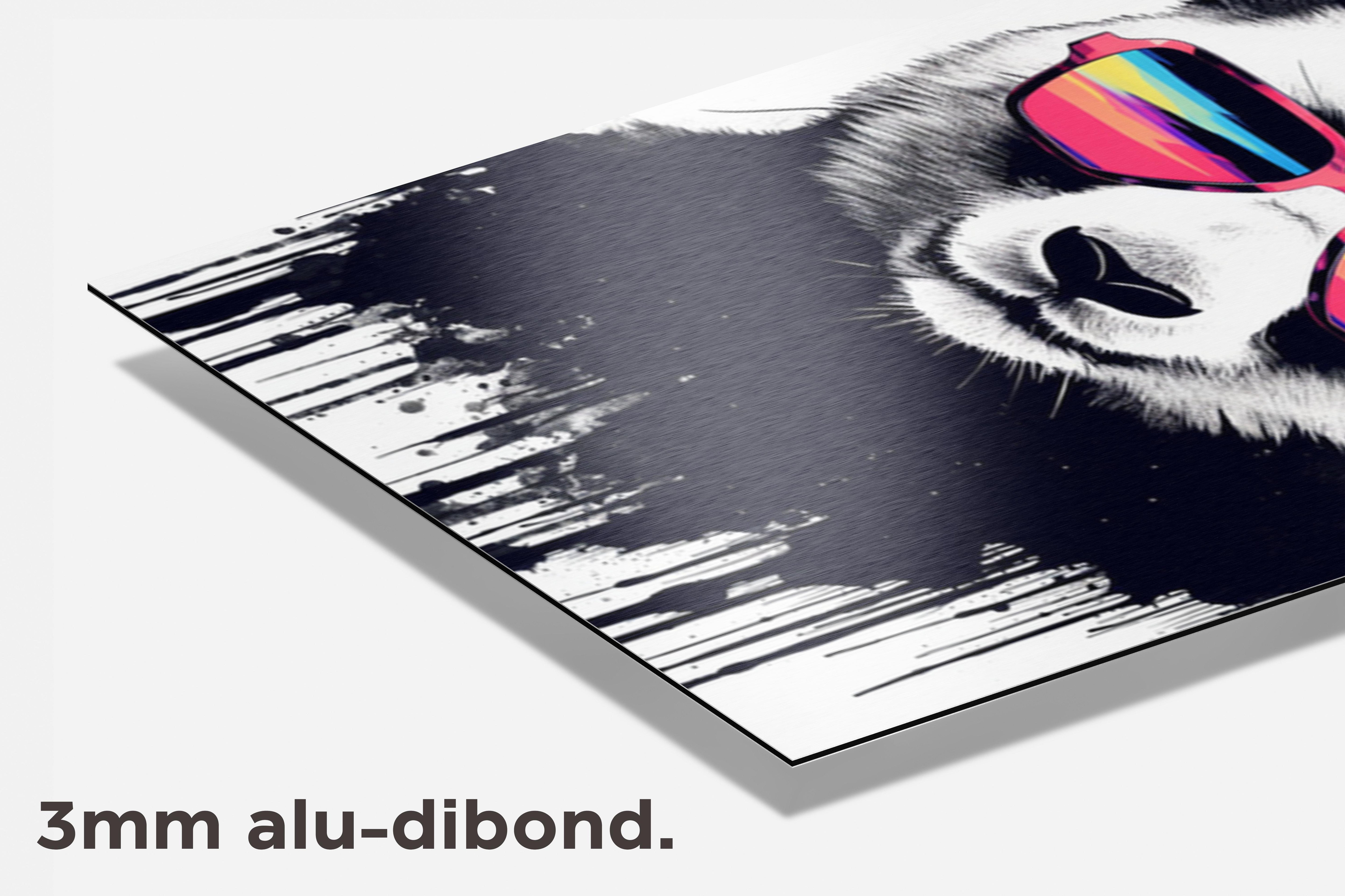 Panda Roze Zonnenbril dibond detail