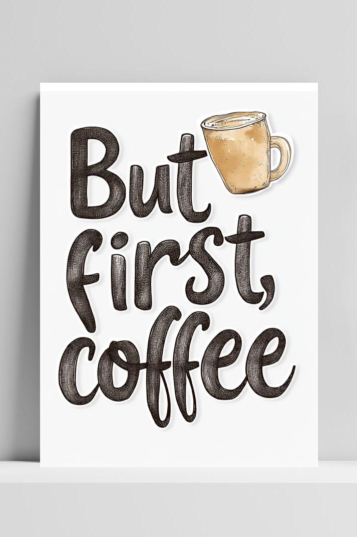 But first Coffee op 3mm aluminium dibond