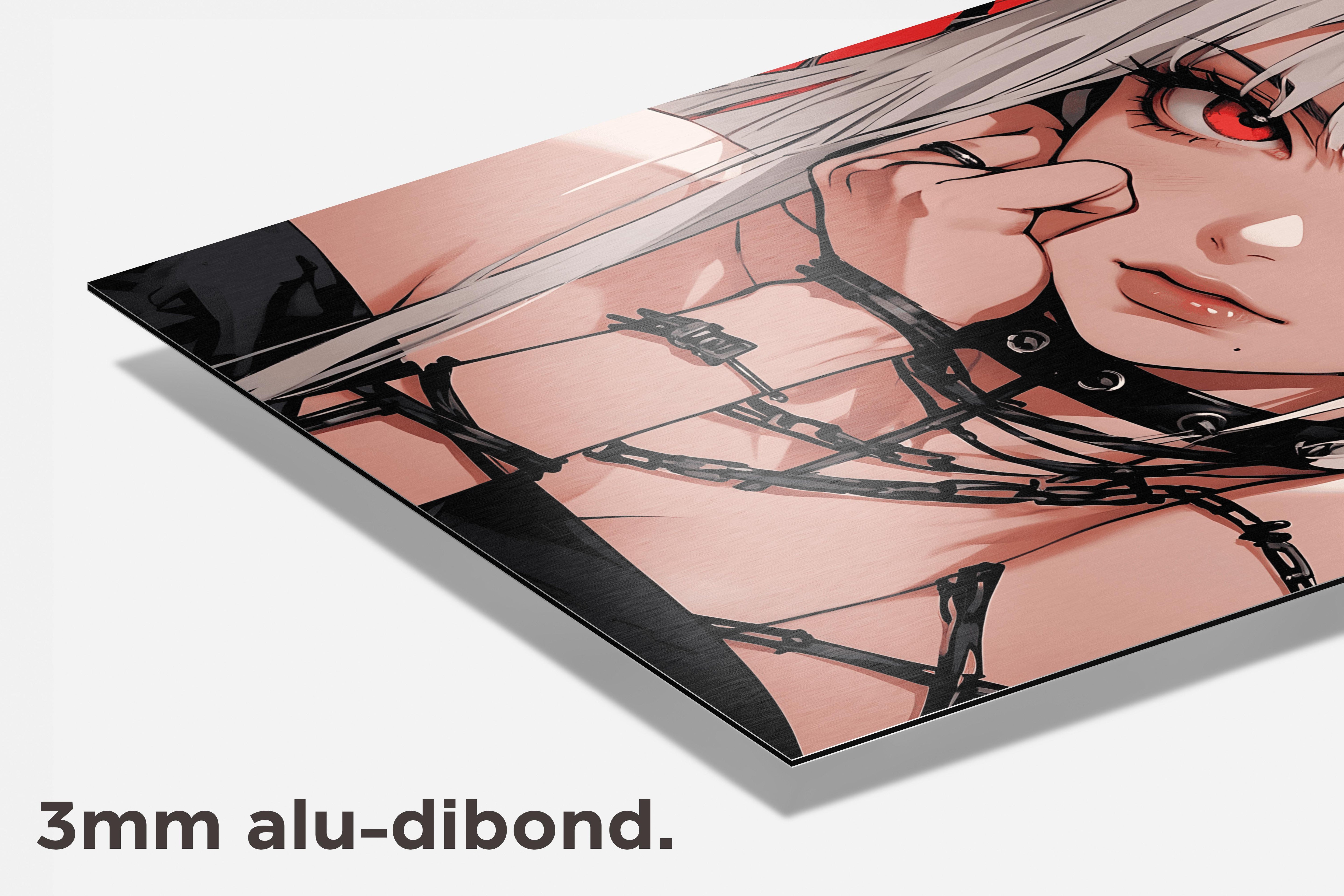 Animemeisje Kettingen dibond detail