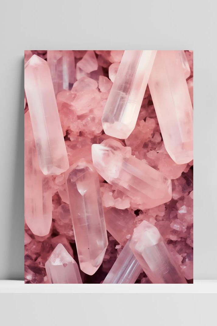 Roze Crystallen op 3mm aluminium dibond