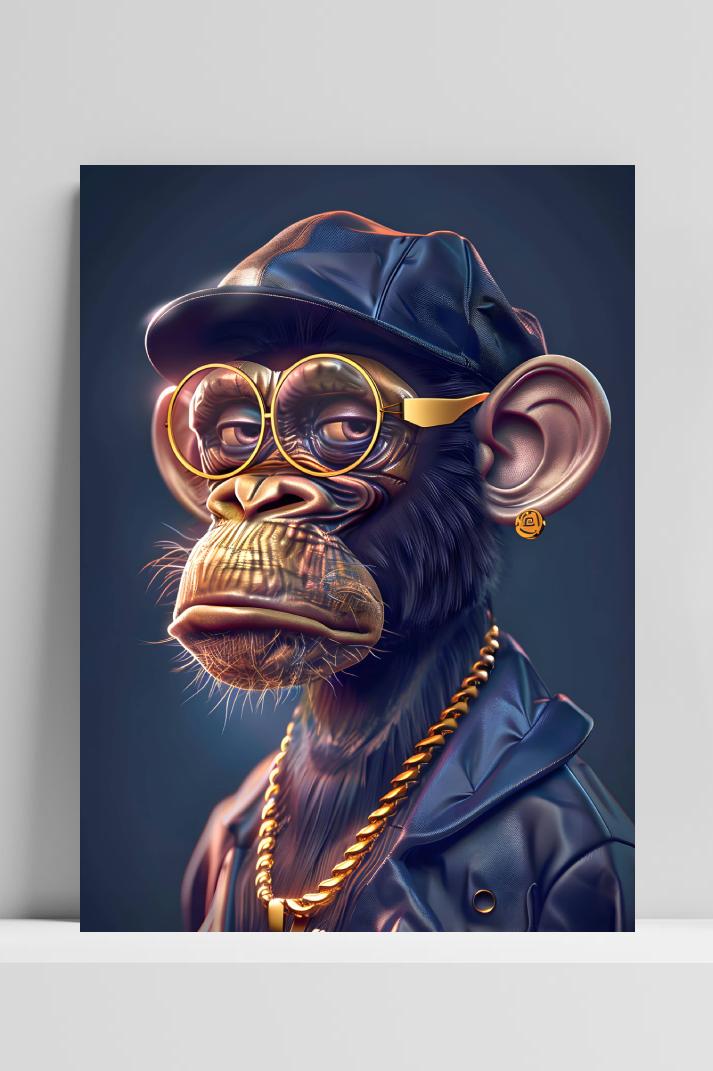 Hiphop Aap op 3mm aluminium dibond