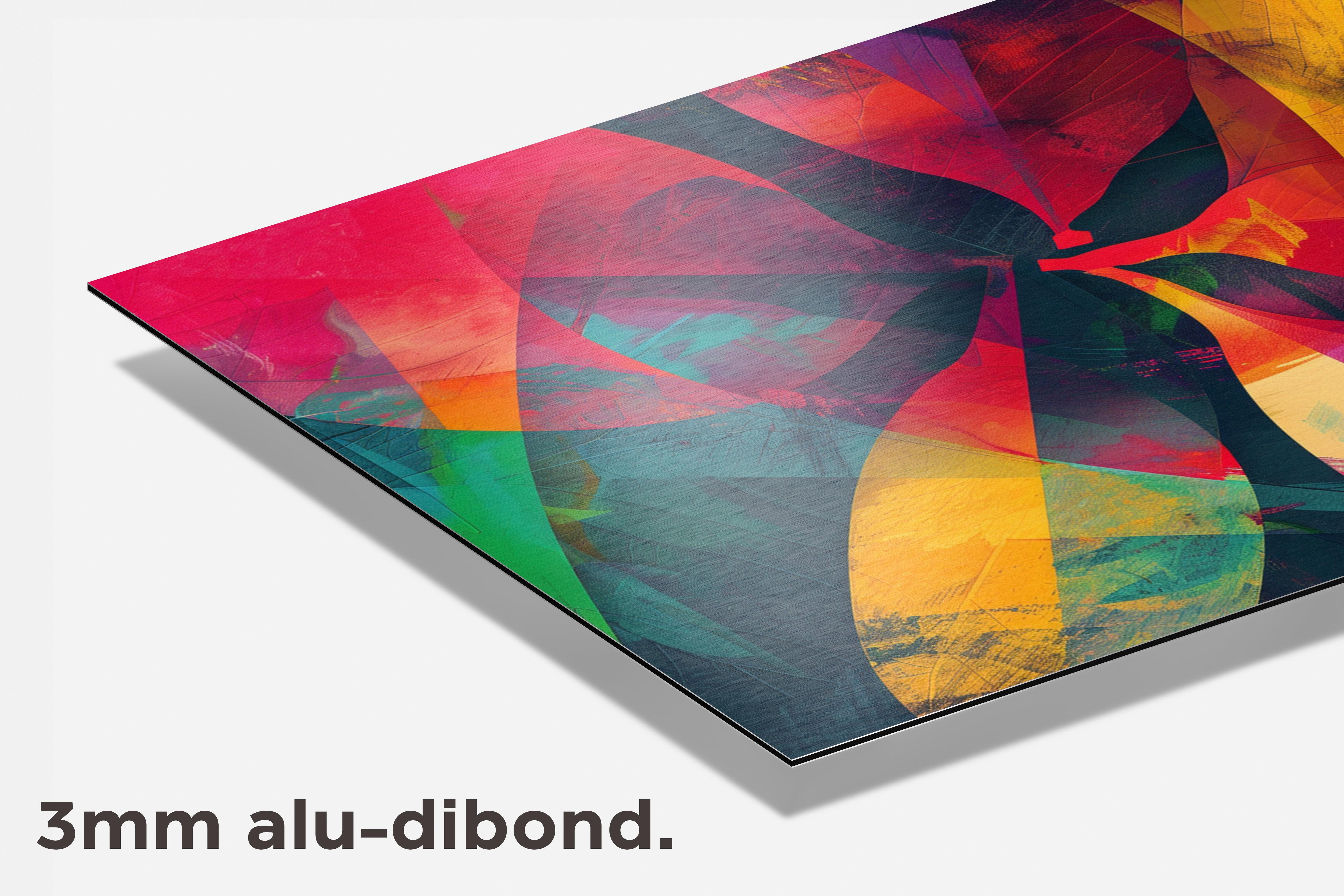 Bladeren Kleurrijk dibond detail