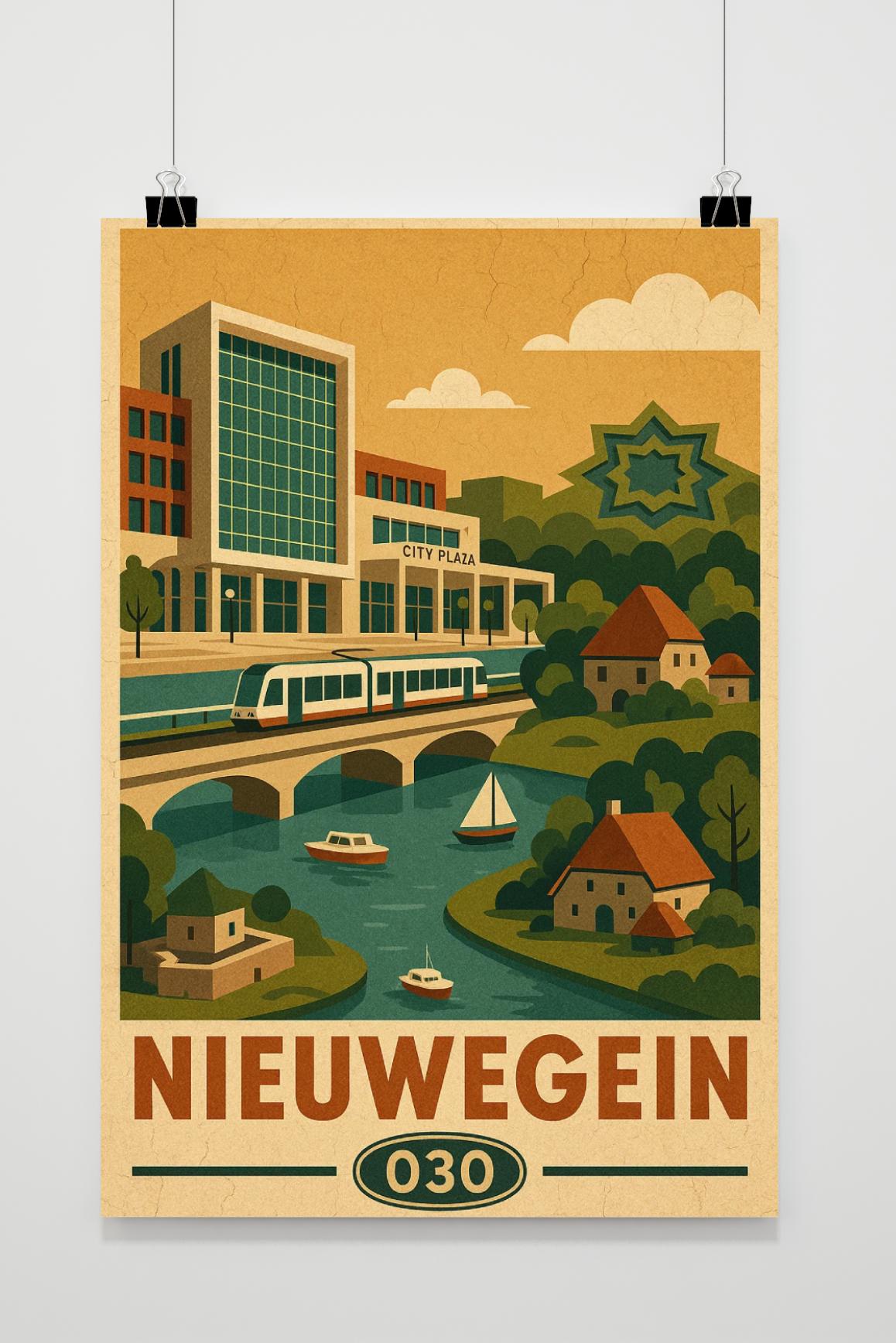 Póster Nieuwegein Netherlands Vintage de 25 Artstreet