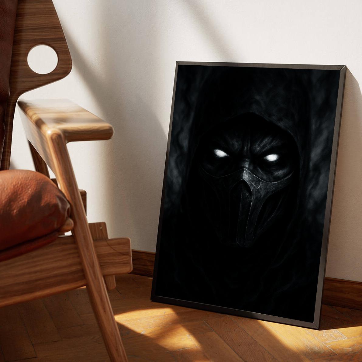 Noob Saibot Mortal Kombat B&W poster sfeerbeeld 3