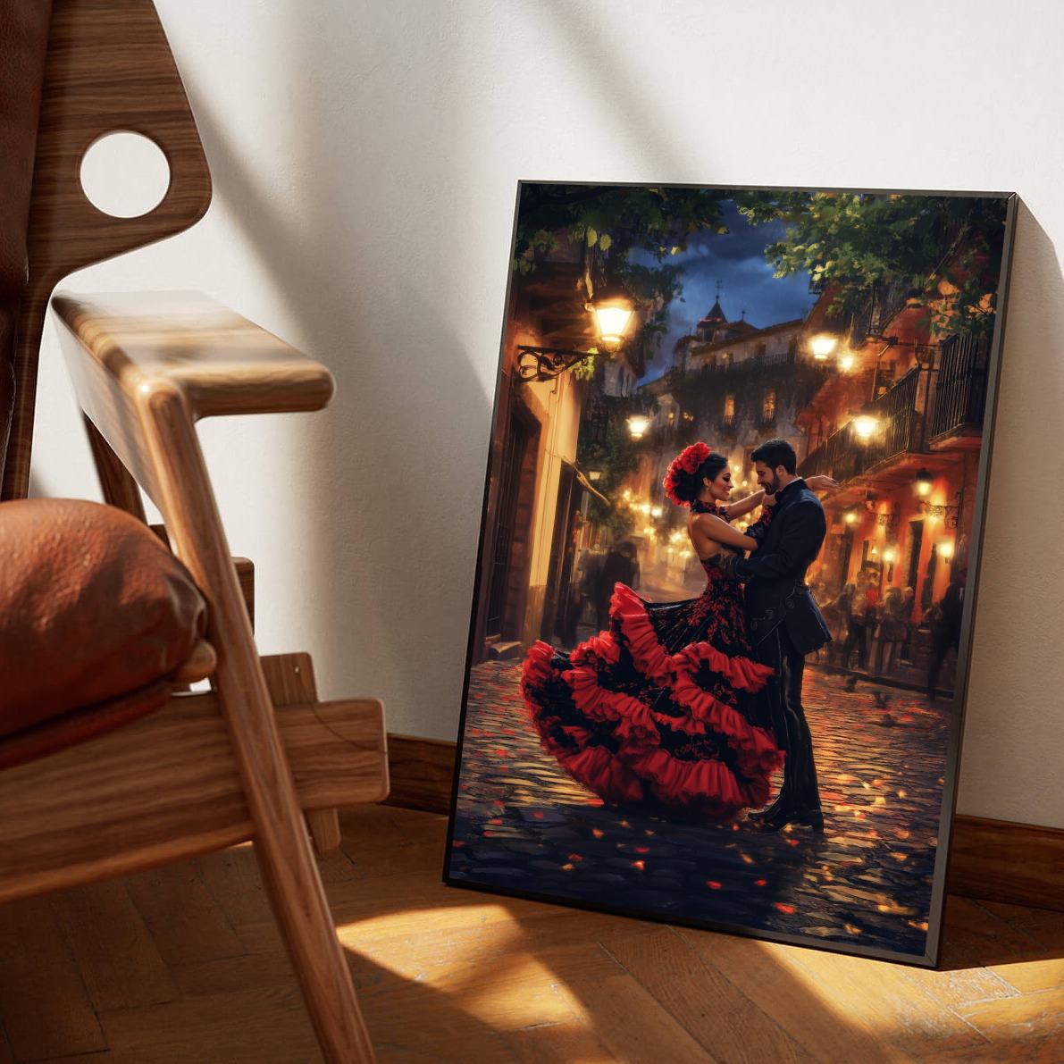 Dancing Couple Flamenco poster sfeerbeeld 1