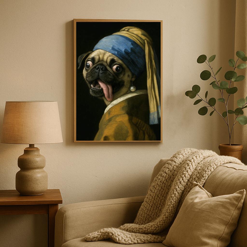 Dog Pearl Earring Geïnspireerd poster sfeerbeeld 2