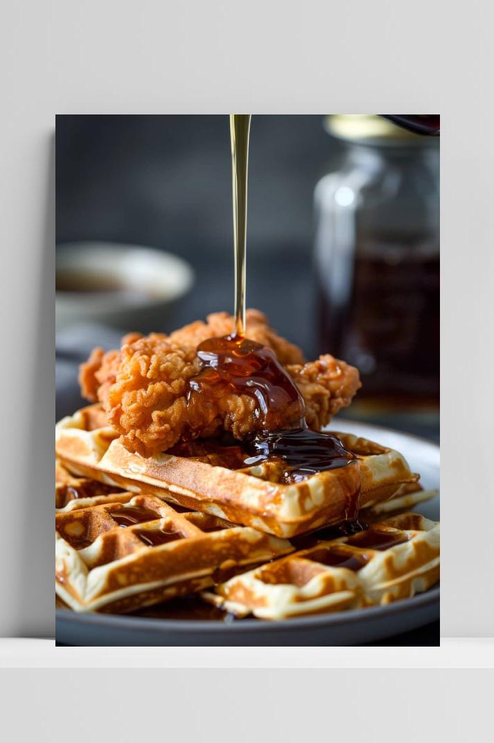 Kip en Wafels op 3mm aluminium dibond