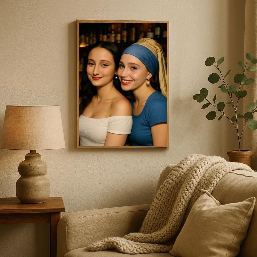 Cosplay Mona Lisa Girl Pearl Earring poster sfeerbeeld 2