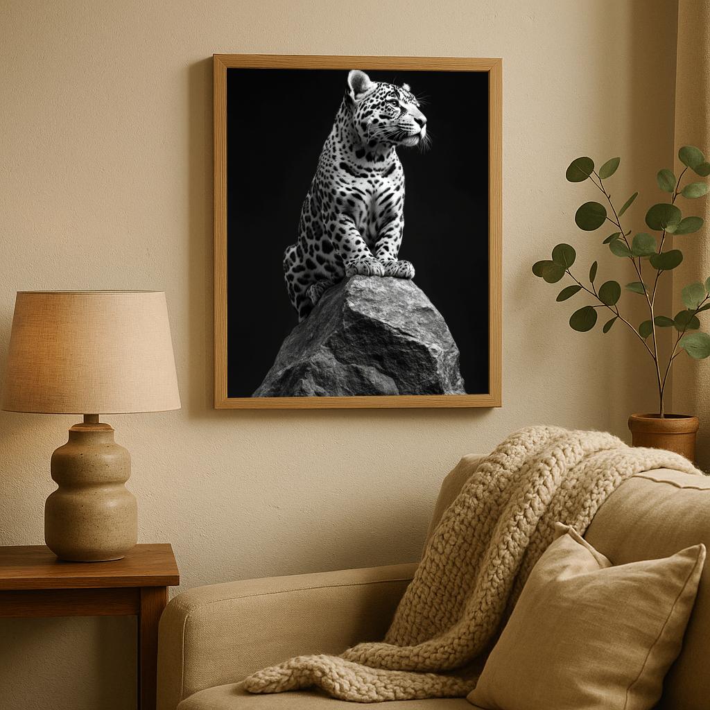 Cheetah B&W poster sfeerbeeld 1