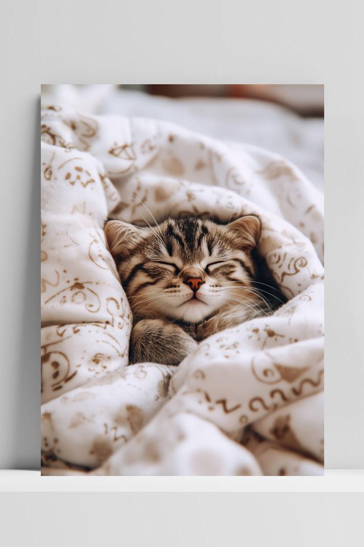 Schattige Kitten op 3mm aluminium dibond