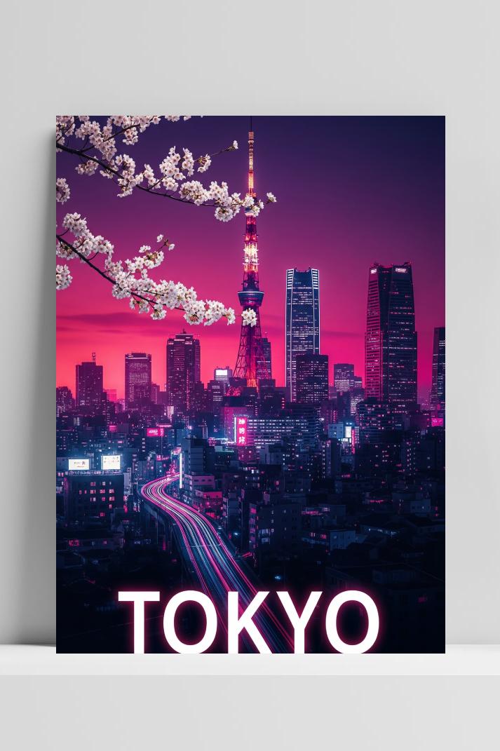 Tokyo Text Japan poster van 25 Artstreet